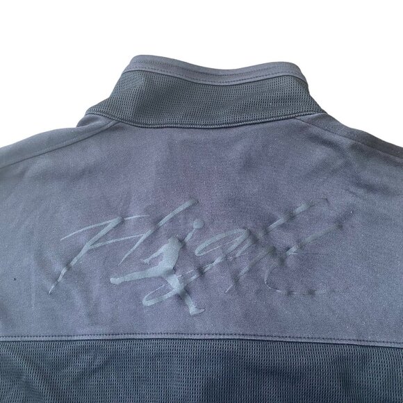 Nike Air Jordan Flight Jacket Mens Medium Full Zip Logo Jumpman Black - Picture 5 of 10